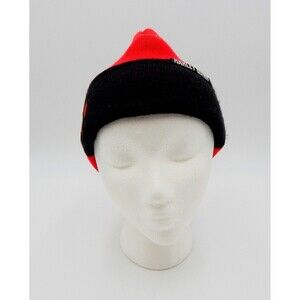 DC Comics Harley Quinn Beanie Hat Black Red Diamond Winter Knit